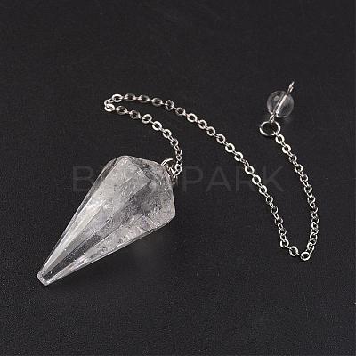 Natural Quartz Crystal Hexagonal Pointed Dowsing Pendulums G-G956-D10-FF-1