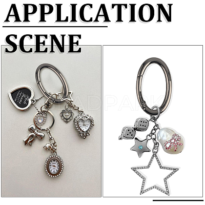 10Pcs Zinc Alloy Spring Gate Rings FIND-SP0004-31B-1
