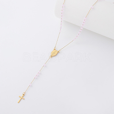 Vintage Resin Rosary Bead Necklaces BR3351-3-1