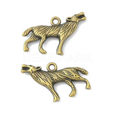 Tibetan Style Alloy Howling Wolf Pendants LS-MLF1753Y-NF-1