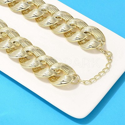 Electroplated CCB Curb Chain Necklace & Bracelets Set SJEW-G084-01G-1