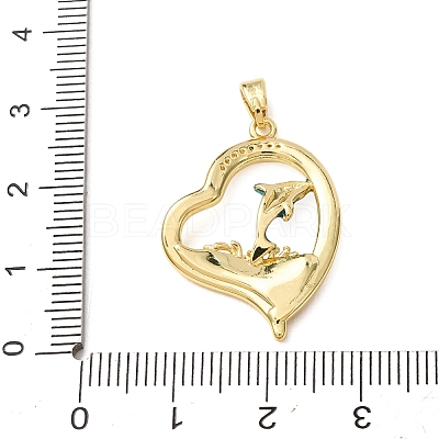 Brass Micro Pave Clear Cubic Zirconia Pendants CU-CBA8A7D-02G-A-1
