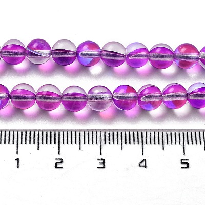Synthetic Moonstone Beads Strands G-P528-J01-06-1