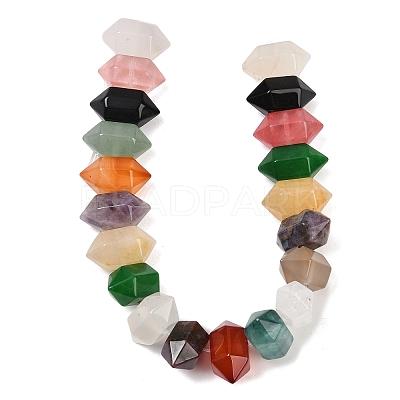 Natural Mixed Stone Double Terminated Point Beads Strands G-T142-97-1