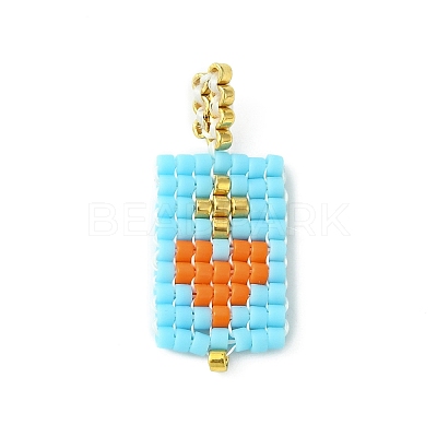 Handmade MIYUKI Japanese Seed Loom Pattern Seed Beads PALLOY-MZ00130-1