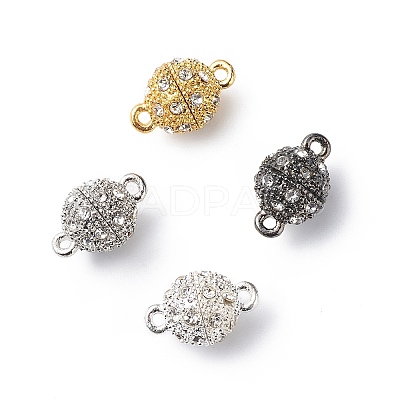 Alloy Rhinestone Magnetic Clasps X-RB-H116-2-M-1