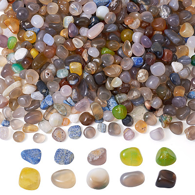 250G Dyed & Heated Natural Agate Beads G-TA0002-73F-1
