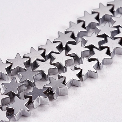 Electroplate Non-magnetic Synthetic Hematite Beads Strands X-G-J173-6x6mm-02-1