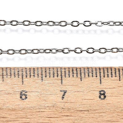 Non-Tarnish 304 Stainless Steel Cable Chain Necklace X-STAS-T040-PJ204-70-1