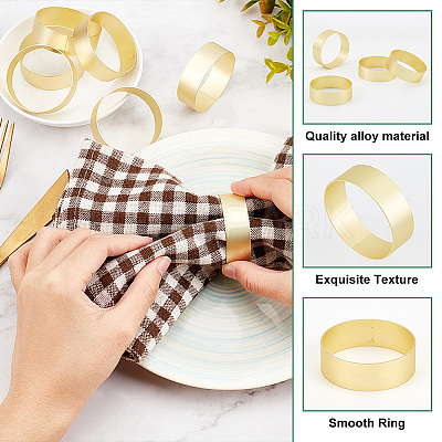 AHADEMAKER 8Pcs Iron Napkin Rings AJEW-GA0004-58-1