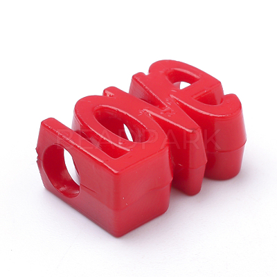 Opaque Acrylic European Beads SACR-Q190-22-1