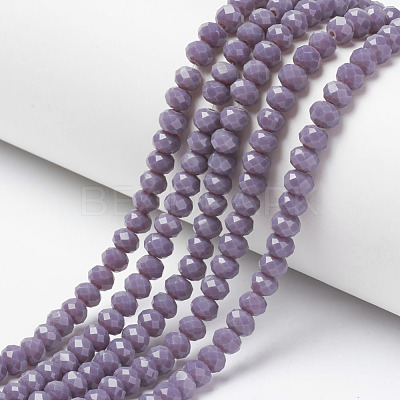 Opaque Solid Color Glass Beads Strands EGLA-A034-P4mm-D11-1
