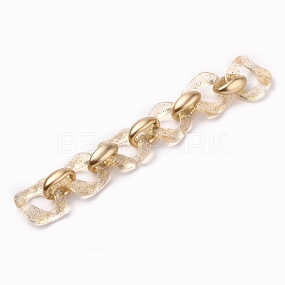 Handmade Transparent Acrylic Link Chains AJEW-JB00835-01-1