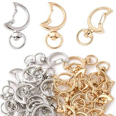 40Pcs 2 Colors Alloy Swivel Snap Hook Clasps FIND-FS0004-73A-1