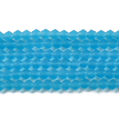 Imitate Austrian Crystal Frosted Glass Beads Strands EGLA-A039-T6mm-MD19-1