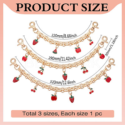 Aluminum Purse Strap Extenders AJEW-WH0248-912-1