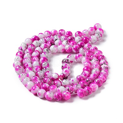 Drawbench & Baking Paint Glass Beads Strands GLAA-S176-09-1