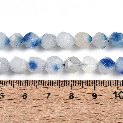 Dyed Natural White Jade Beads Strands G-T139-8mm-45Y-1