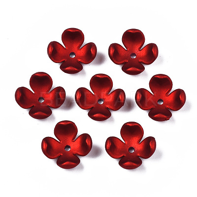 Rubberized Style Opaque Acrylic Bead Caps ACRP-T010-03-1