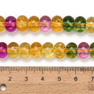 Dyed Imitation Gemstone Glass Beads Strands GL-Z001-03B-05-1