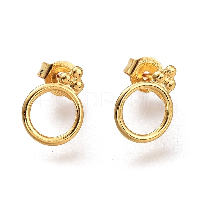 304 Stainless Steel Stud Earrings X-EJEW-H100-02G-1
