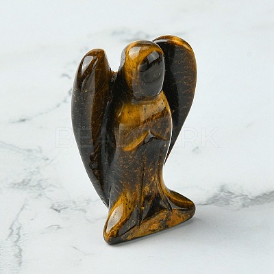 Angel Natural Tiger Eye Home Display Decorations DJEW-YW0001-05A-1