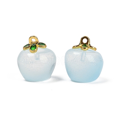 Transparent Glass Apple Pendants X1-DGLA-E004-16E-1
