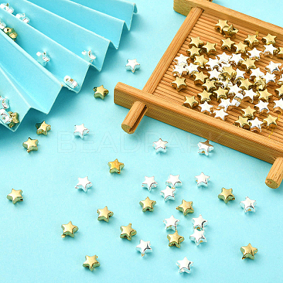 100Pcs 2 Colors CCB Plastic Beads CCB-CJ0001-07-1