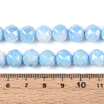 Anti-Tarnish Electroplate Glass Beads Strands GLAA-N010-10mm-06-1