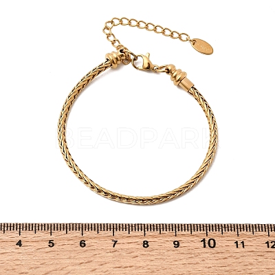 304 Stainless Steel Wheat Chains Bracelets for Women BJEW-A158-02A-G-1