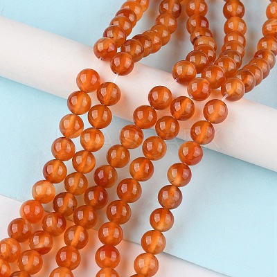 Natural Carnelian Beads Strands G-G0003-C06-1