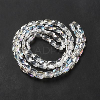 Transparent Electroplate Glass Beads Strands EGLA-F150-AB01-1