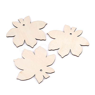 Undyed Wooden Big Pendant X-WOOD-TA0002-19-1