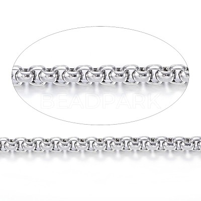 Tarnish Resistant 304 Stainless Steel Box Chains CHS-G002-01P-1