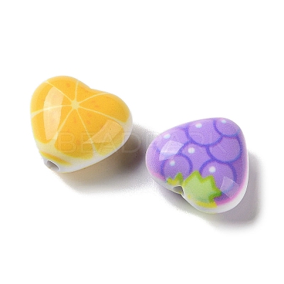 Printed Opaque Acrylic Beads MACR-F087-05-1