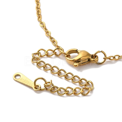 PVD Vacuum Plating 201 Stainless Steel Necklaces NJEW-H033-01G-R-1