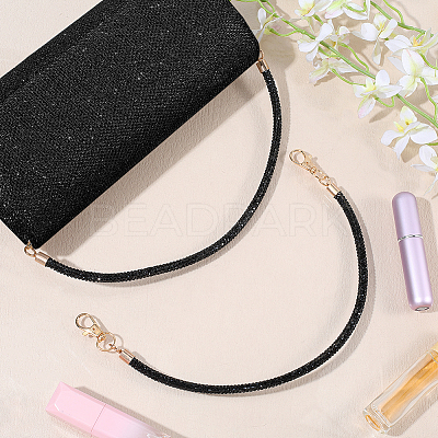 2Pcs Alloy Rhinestone Round Cord Bag Handles AJEW-PH0007-73B-1