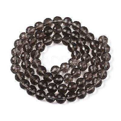 Transparent Glass Bead Strands GLAA-R095-10mm-36-1