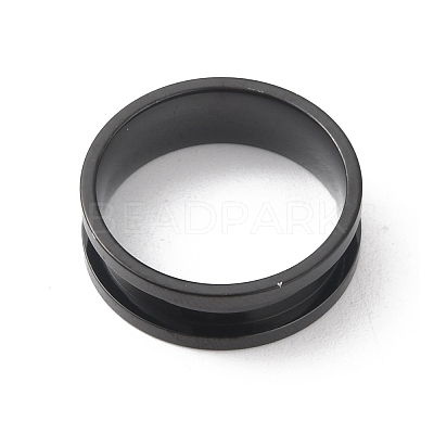 201 Stainless Steel Grooved Finger Ring RJEW-WH0004-32F-EB-1