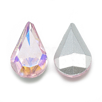 Pointed Back Glass Rhinestone Cabochons RGLA-T014-8x13mm-01-1