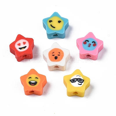 Handmade Polymer Clay Beads CLAY-SZ0001-92-1