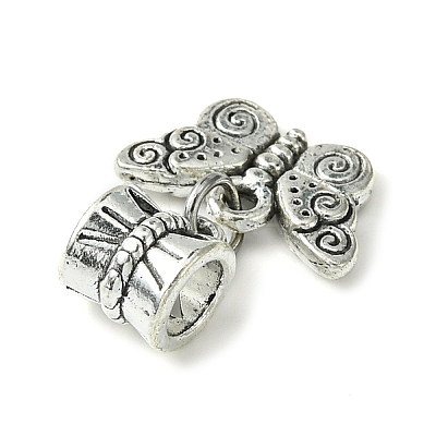 Tibetan Style Alloy European Dangle Charms PALLOY-JF02508-1