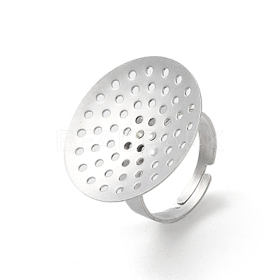 Non-Tarnish 304 Stainless Steel Sieve Ring Settings STAS-K278-06B-P-1