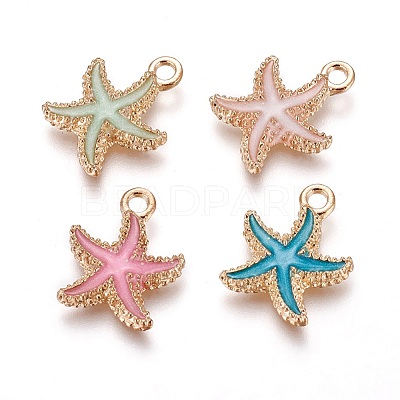 Alloy Enamel Pendants X-PALLOY-F224-10G-1