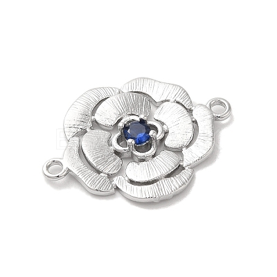 Brass Pave Glass Connector Charms KK-Z073-32P-05-1