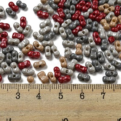Opaque Baking Paint Glass Seed Beads SEED-K009-01A-30-1