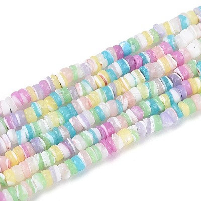 Natural Trochid Shell/Trochus Shell Beads Strands SSHEL-N040-21A-1
