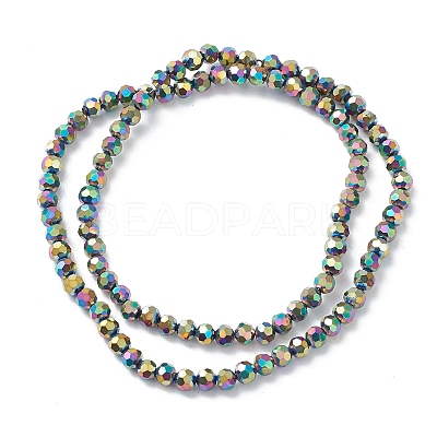 Electroplate Glass Beads Strands EGLA-K015-09D-1