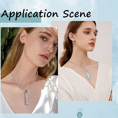 DIY Blank Dome Rectangle Pendant Kits DIY-SP0001-97-1