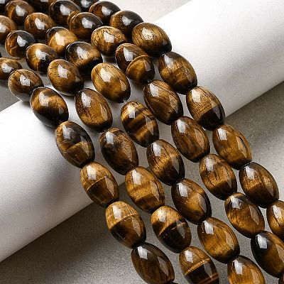 Natural Tiger Eye Beads Strands G-A275-A01-8x12mm-AB-1